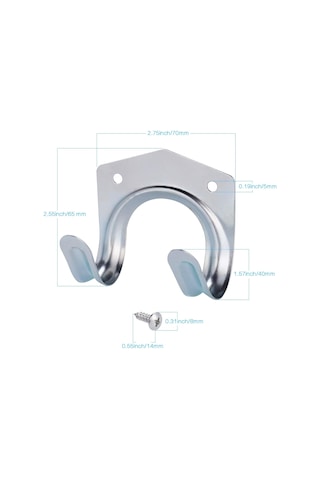 12 Adet Kulübe Kancası Alet Tutucu, Garaj Kancası Metal Alet Tutucu, Çift Kanca Duvar Depolama, Bahçe Garaj Depo Aleti İçin Ağır Hizmet Kancası Çok Renkli