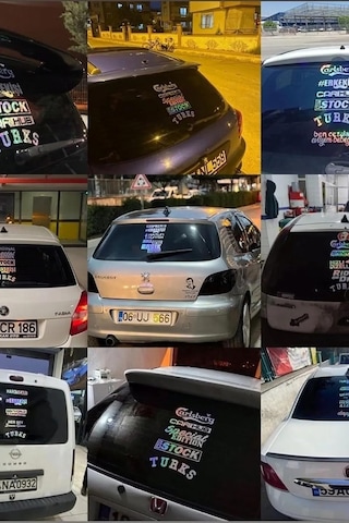 Tr Araç Arka Cam Yazısı Hologramlı Yan Kapı, Yan Cam Stickerı Limited Edıtıon Genel