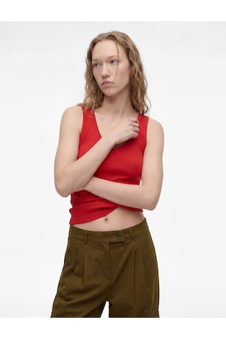 Koton Kaşkorse Modal Karışımlı V Yaka Kolsuz Slim Fit Atlet Kırmızı 6sal30273ık