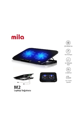 Classone Mila Serisi - M2 - 13-17 İnch - Mavi Led,2 Fan,2 Usb Gaming Notebook Soğutucu Standı