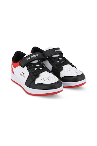 Slazenger  PRINCE I Çocuk Cırt Cırtlı Beyaz  -  Siyah  -  Kırmızı Günlük Spor  Ayakkabısı