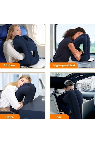 Trendooze Sunshine022 Gri Seyahat Yastığı Uçak Ofis Araç Kamp Gri