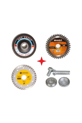 4'lü Mermer Granit Fayans Ahşap Taş Beton Kesme Zımpara Diski Set