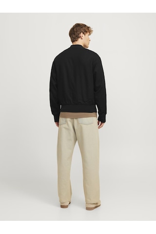 Beyzbol Yaka Nervürlü Mansetler Otw Bomber Ceket - Ario - 12268716 Black