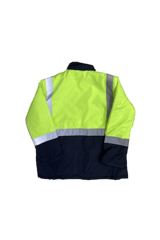 Bondit Kumaştan Kapitoneli Çok Cepli Yerli Işci Parkası / Montu