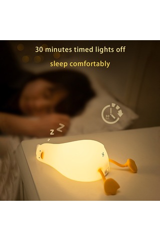 Springsun Yumuşak Silikon Led Gece Lambası, Usb Şarjlı, 4-10 Saat Kullanim Süresi, Yaratıcı Ördek Modeli Diğer