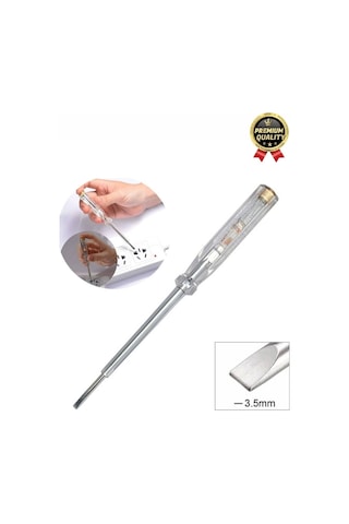 Özel Üretim Ev Ofis Akım Test Uzun Vida Tornavida Düz Uçlu Elektrik Kontrol Kalemi Seti 190mm-1 Adet