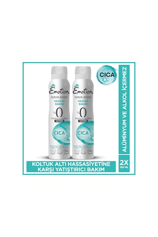Serum Boost Cıca Hassas Bakım Kadın Sprey Deodorant Alüminyum&alkol İçermez 2x150 Ml