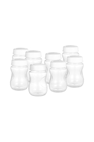 8 Adet Sızdırmaz Kapaklı Geniş Ağızlı Bpa İçermeyen 180ml/6.1oz Anne Sütü Toplama Depolama Şişesi Ev İş Seyahat İçin