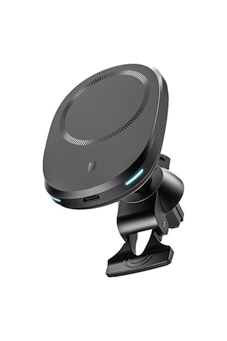 Rock W39 15W Magsafe Manyetik Kablosuz Şarjlı Araç İçi Telefon Tutucu