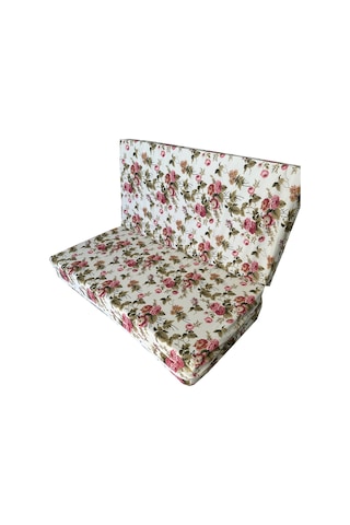 Şark Köşesi Minderi Büyük Ölçü Katlanır Sünger Yatak 120x195x8 Cm-ingiliz Gülü-çift Kişilik Yatak Çok Renkli