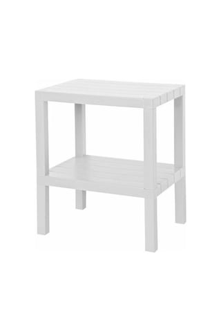 Mithra Life 2 Katlı Plastik Beyaz Banyo Mutfak Rafı Mıt1054 Beyaz