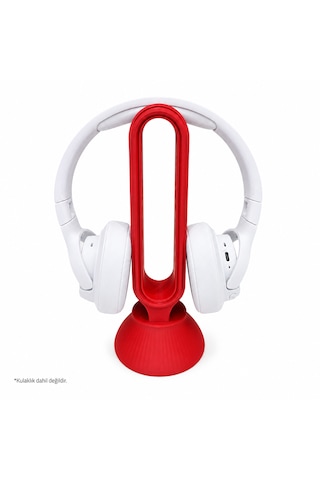 24 Cm Kırmızı 3d Baskı Kulaklık Standı Masaüstü Kulaklık Askılığı Ve Organizer