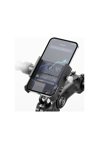 Gajeena Bisiklet Telefon Tutucu Alüminyum 360 Derece Döner 180 Derece Ayar Özelliği Dağ Bisikleti Uyumlu Sürüş Aleti Siyah