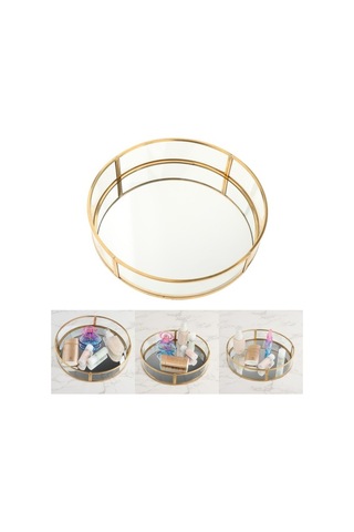 Pazly Tepsi Temizle Suntek Organizatör Masa Makyaj Için Depolama Banyo Altın A Ua Altın