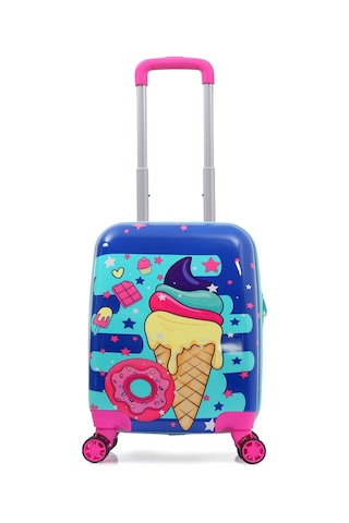 Gedox Kids Mor Pembe Dondurma Donut Desenli Kız Çocuk Valizi 151.01 Mor Pembe Dondurma Donut