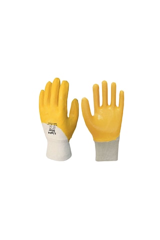 Lightstar Eld-100 Sarı Nitril İş Eldiveni 12 Çift