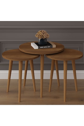 3 Lü Yuvarlak Zigon Sehpa Ahşap Ayaklı-sehpa01-nevada