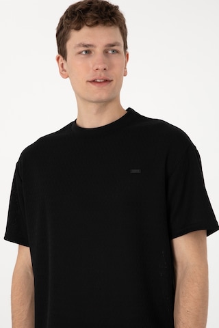 U.S. Polo Assn. Erkek Comfort Fit Bisiklet Yaka Siyah Tişört 50308814-VR046
