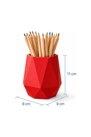 Modern Geometrik Kalemlik - Dekoratif Masa Üstü Düzenleyici Ofis Ve Okul Düzenleyici Organizer