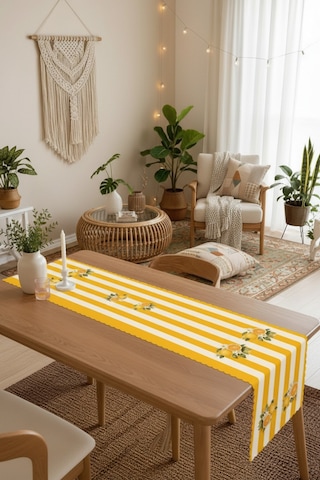 Vivanni Home Yıkanabilir Dikdörtgen Runner Günlük Kullanıma Uygun, Pratik Ve Uzun Ömürlü Limon Sarı