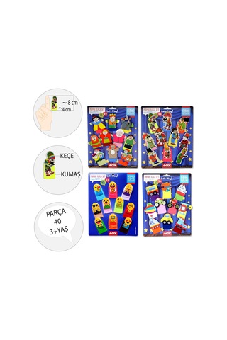 4 Set - 40 Parça Tox Masal Kahramanları Emojiler Karagöz Haci