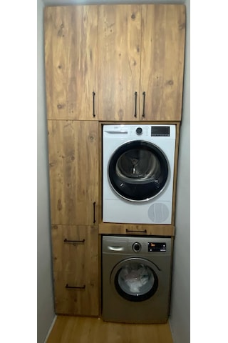 Remora Çamaşır Ve Kurutma Makine Dolabı Kahverengi