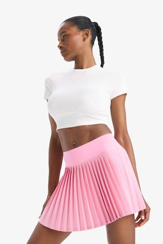 DeFacto DeFactoFit Standart Fit İçi Taytlı Pileli Dokuma Etek E3361AX25SMPN449 Pembe