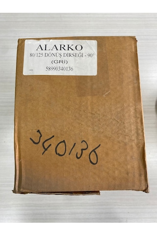 Yoğuşmalı Kombi Baca 80/125 Dirsek 90 Gri Renkli