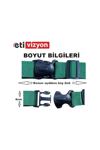 Etivizyon Valiz Bavul Emniyet Kemeri 2 Adet Yeşil