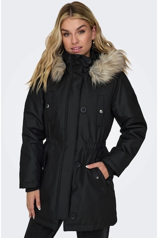 Only Kapüşonlu Siyah Kadın Parka 15304625 001