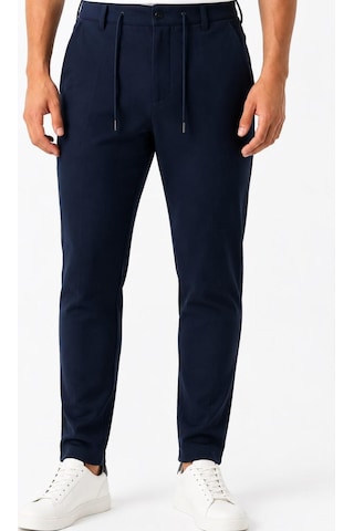 Hzr Wear Erkek Jogger Pantolon Esnek Kumaş Likralı Slim Fit Bağcıklı Lacivert