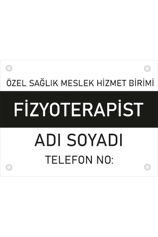 Kişiye Özel Fizyoterapist Pvc Levha 40x30 Cm