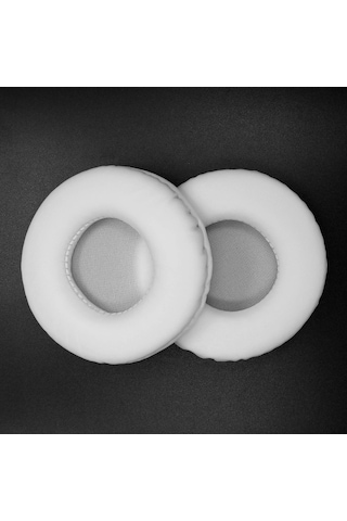 Xiyyadms Beyaz 65mm Kulaklık Külaklık Kılıfı - Ath/sennheiser/panasonic/sony Uyumlu, Pu Deri Ve Hafıza Köpüğü, Ses Kalitesini Artırır, Kolay Kurulum Beyaz