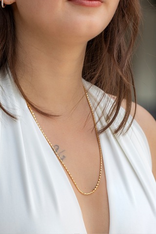 14 Ayar Altın Simli Zincir Kolye 1.70 Mm