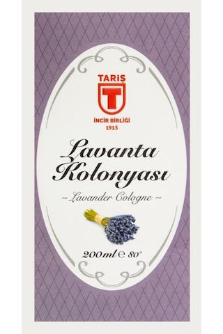 Tariş 80 Derece Lavanta Kolonyası Cam Şişe 200 ML