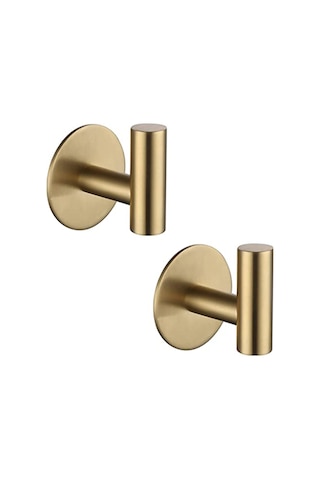 Adet Yapışkanlı Kanca Paslanmaz Çelik Bornoz Kancası Braketi Ağır Hizmet Kancası Banyo Mutfak Oturma Odası Otel Altın Altın