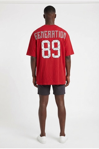 Blow Up Future Gen 89 Kırmızı Oversize Erkek T-shirt 141514 Siyah