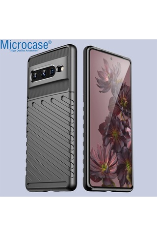 Google Pixel 7 Pro Thunder Serisi Silikon Kılıf - Siyah Al3421