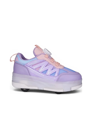 Tuğba Ortopedi Çocuk Kol Saati Hediyeli Işıklı Tekerlekli Sneaker Lila