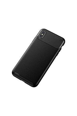 Apple Uyumlu iPhone X Kılıf Zore Negro Silikon Kapak-Siyah