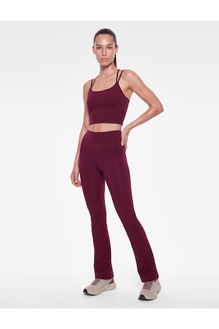 Koton Çapraz Askılı Crop Spor Atlet Slim Fit Sırt Detaylı Mürdüm 7wak30112nk 64x