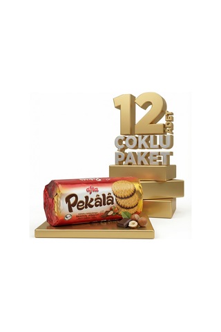 Afia Pekala Kakaolu Fındık Kremalı Sandviç Bisküvi 12x200 Gr