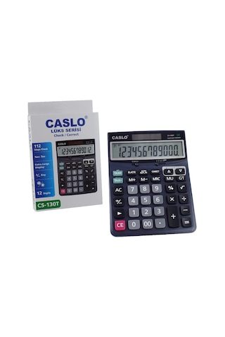 Caslo CS-130T Büyük Boy 12 Hane Hesap Makinesi