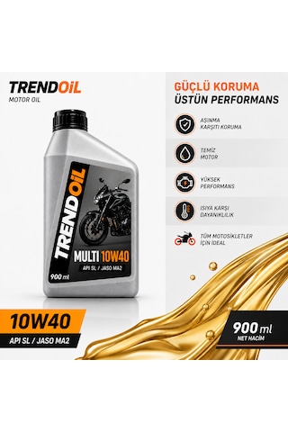Trendoil Multi 10w40 Scooter Ve Motosiklet Motor Yağı Apı Sl Jaso Ma2 900ml