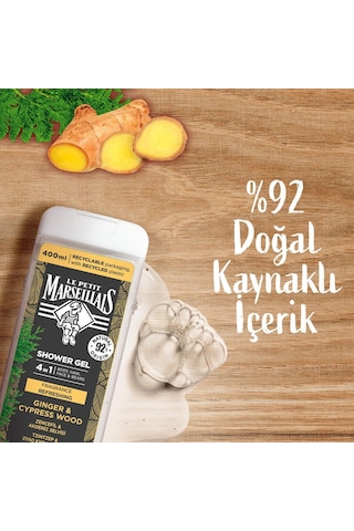Le Petit Marseillais Duş Jeli Zencefil & Akdeniz Selvisi 400 ML x3