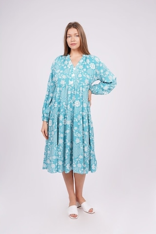 Gabria Kadın Desenli Elbise Mınt (545852995)