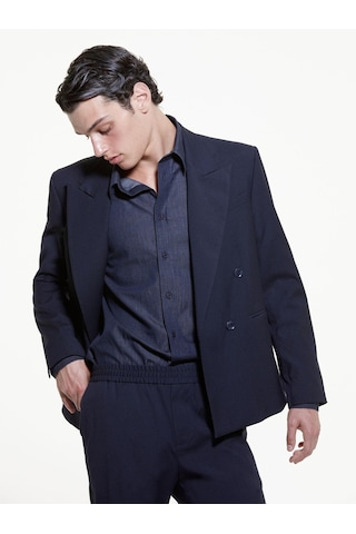 Sisley Viskoz Karışımlı Kruvaze Regular Fit Blazer Ceket Erkek Bej Ceket - 325p2tbjsw028 Koyu Kahverengi