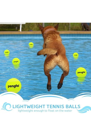 Ayrex Jouis Köpek Oyuncağı Tenis Topu 2'li Büyük Boy Dayanıklı Kauçuk İç Yapı, Diş Dostu Yumuşak Keçe