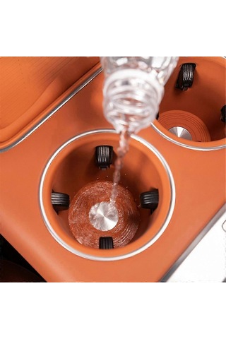 Lixiang L7 2022 2023 İç Mekan Modifikasyon Aksesuarları İçin Araç Arka Su Bardağı Silikon Pedi Turuncu